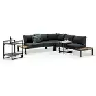 Nova Aluminium Lounge with Bar Cart & Side Table