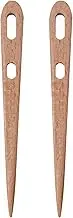 Wooden Knitting Needles - Embroidery Needles Big Eye Yarn Needle 2PCS | Wooden Tapestry Needle, Knitting & Crochet Supplies for Easy Thread Sewing