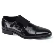Giovanni Oscar Double Monk Strap Leather Dress Shoe