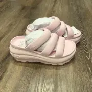 Crocs Mega Crush Triple Strap Platform Sandals Baby Pale Pink Milk Women's 10