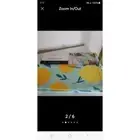 Mainstays 72" Table Runner Lemons Flowers Aqua Blue Summer Vibes Citrus Tropical