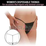 12 Disposable Black T-string Thong Spa Bikini Panties Spray Tanning (DP108x1)