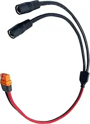12AWG XT60i Solar Cable,2 FT XT60i Female to DC 8MM Female Y Splitter Cable for Solar Panel Portable Power Station Solar Generator