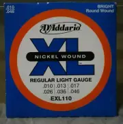 D'Addario EXL110 XL REGULAR LITE NICKEL WOUND ELECTRIC GUITAR STRINGS