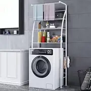 MISSLO Over The Washing Machine Storage Shelf - 3 Tier Over Laundry Washing Machine Steel Freestanding Organizer Rack Standing Shelf