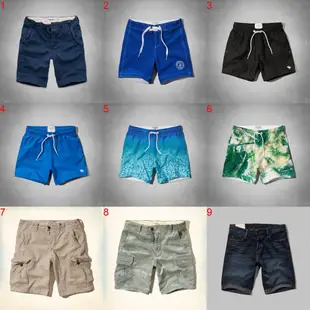 Abercrombie & Fitch Hollister Co. AF HCO 男性短褲 海灘褲 牛仔褲 休閒褲