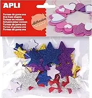 APLI Bolsa de 50 ADHESIVOS EVA Estrellas En Purpurina 13485