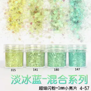 UV膠水晶滴膠模具材料漸變閃粉亮片手工diy材料包制作蔥粉 美甲