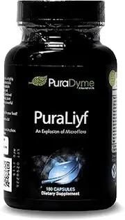 PuraDyme PuraLiyf Digestive Enzymes with Probiotics | Probiotic Supplement Enhanced with Proteolytic Enzymes for Digestion by Lou Corona | 180 Capsules