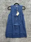 Faherty Isha Sleeveless Organic Cotton Dress in Indigo Women’s Size XS