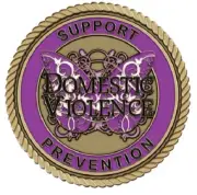 Domestic Violence Prevention Medallion for Box Cremation Urn/Flag Case-2" Diam.