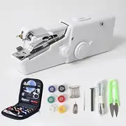 Handheld Sewing Machine for Beginners,Mini Handheld Sewing Machine for Quick Stitching, Adult, Fast Stitch Suitable for Fabrics, Beginner Adult Electric Handy Sewing Machine for Quick Stitching