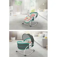 在飛比找蝦皮購物優惠-二手）KOOMA 5in1 睡箱式搖椅-綠色 嬰兒床 安撫椅
