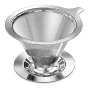 Stainless Steel Pour Over Coffee Dripper Paperless Reusable Coffee Filter