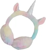 [Healeved] 1Pc Adorable Unicorn Design Ear Warmer Earmuffs Plush Winter Ear Cover for Adults Stylish Warm Winter Ear Protection for Outdoor Activities