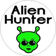 Alien Hunter - 3 Inch Circle Sticker 3" x 3" - ET Outer Space