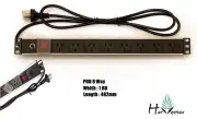 8 WAY Outlet Aluminium Alloy POWER RAIL PDU Power Board Power Distribution Unit