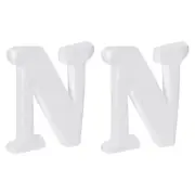 Foam Letters N Letter EPS White Polystyrene Letter Foam 100mm/4 Inch, Pack of 2