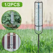 7 Inch Rain Gauge Outdoor Rain Gauge with Metal Tube Holder Clear Rain jeIjv