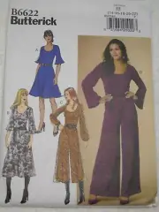 Easy Dress and Jumpsuit Misses size 14-22 Butterick 6622 Sewing Pattern *