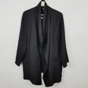 [ TS TAKING SHAPE ] Womens Black Drape Jacket NEW + TAGS RRP$189.95 | Size AU 20