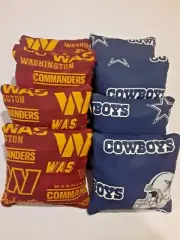 8 Cornhole Bag Set Corn Hole Toss Washington Commanders a Dallas Cowboys