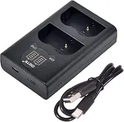DSTE Dual USB Charger with LCD Display Compatible for EN-EL3E EN-EL3 and Nikon D30, D50, D70, D70S, D90, D80, D100, D200, D300, D300S, D700 Digital SLR Camera