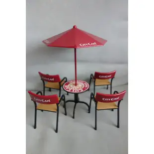 711 7-11 統一超商 迷你咖啡桌 洋傘 椅子 公仔 玩具 擺飾 絕版收藏