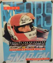 Snap-on Tools Advertising Poster 1991 Rick Mears Indy 500 Winner Vintage Old