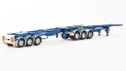 Drake Freighter Skel B- Double Trailer -metalic blue- zt09160- new - 1/50