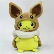 Pikachu Cosplay Eevee Plush Stuffed Doll Soft Toy Kids Birthday Christmas Gifts