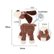 Fun Puppy Chew Toy Plush Bone Molar Dog Toy For Dogs Donkey Shape Squeaky Training Dog Pet Toy Pet Corduroy Pet Supplies