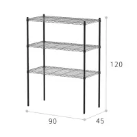 在飛比找momo購物網優惠-【PHOENIX】輕型 90x45x120公分 三層波浪架 