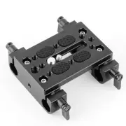Base Plate, Camera Baseplate with 15mm Rod Clamps, Tripod Mounting Plate for ...
