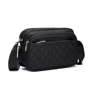 Women Oxford Cloth Waterproof Plaid Pattern Crossbody Bag