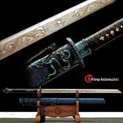 43''Blue Dragon Broadsword 1060 Carbon Steel Sharp Chinese Tang Dynasty Dao唐刀