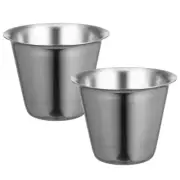 2 Pcs Stainless Steel Sauce Cup Travel Condiment Container Containers