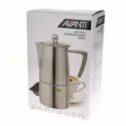 AVANTI 4 CUP ART DECO PERCOLATOR Espresso Coffee Maker Stainless Steel Stove Top