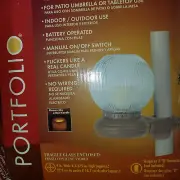 Portfolio 188455 Flickering Candle Lantern battery operated for patio umbrella