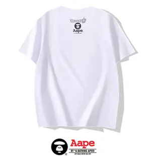 卡通漫畫圓領 By A Bathing Ape Aape T 恤男士女士夏季衣服 1:1 高品質嘻哈棉質上衣 T 恤