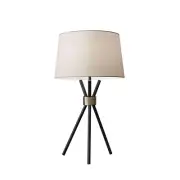 Adesso 3834-01 Benson 25.5" Table Lamp, Black, Smart Outlet Compatible