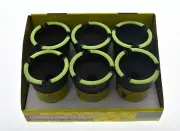 6 Pack Glow in Dark Butt Bucket Ashtray - Cup Car Holders- with DISPLAY !!