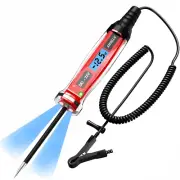 Luz de prueba automotriz de 3-72 V CC, comprobador de luz digital LCD con voltím