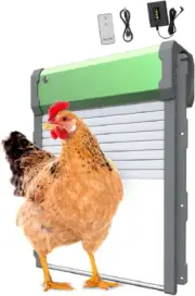 Automatic Chicken Coop Door Waterproof Cage Closer Opener Anti-Pinch with Tim...