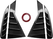 Compatible For KIA K2 2011~2015 Sedan Carbon Fiber Car Rear Window Side Vent Shutter Louver Cover Trim Car Accessories(Gloss Black)