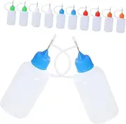 ULTECHNOVO 25pcs Household Applicator Bottle 30ml Reusable Tip Needles for Glue Compact Size Stainless Steel Tip Pe Material Leakproof for Quilling Crafts