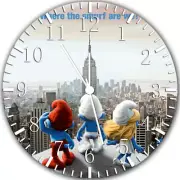 The Smurfs Frameless Borderless Wall Clock Nice For Gifts or Decor X41