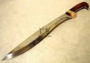 Custom Handmade D2 Tool Steel Full Tang Short Sword Fixed Blade With Sheath