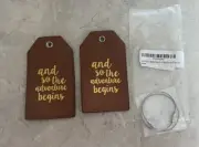 luggage tag set of two. new “And so the adventure begins"