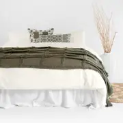 Temple Organic Cotton Quilt Cover Set Ivory - King